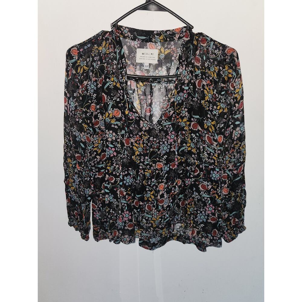 McGuire floral tunic top XS